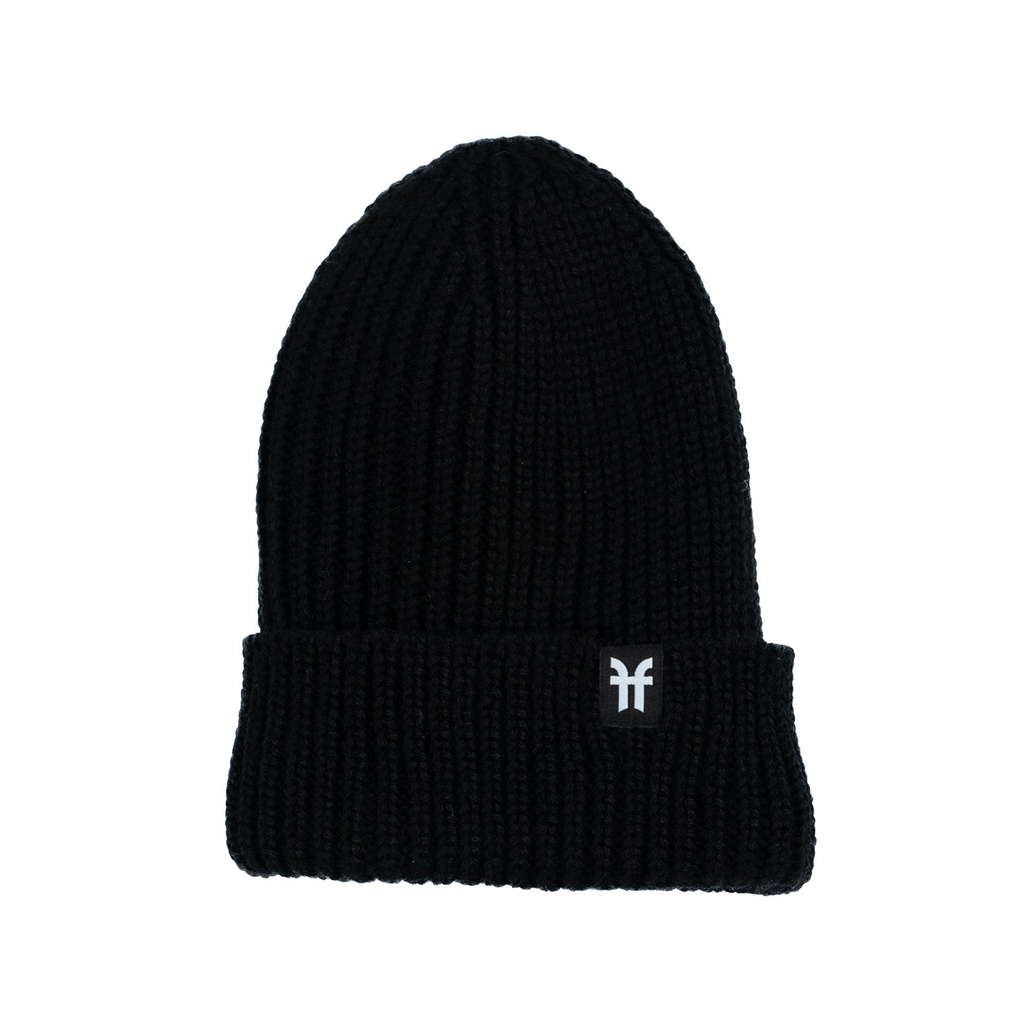 Faction Tall Beanie Black Flat Lay Front